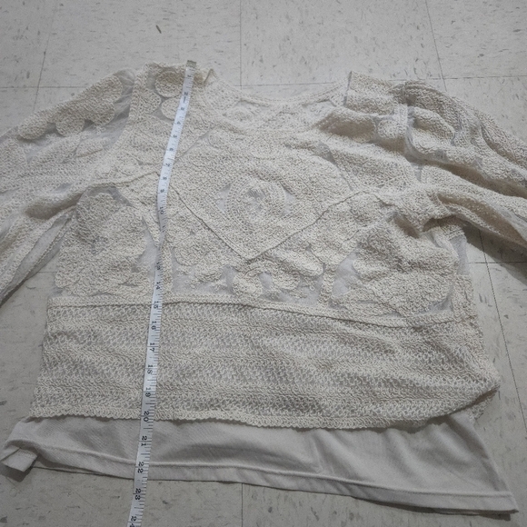 Ultra pink | Cream Textured layered cottagecore Sweater - Picture 10 of 10